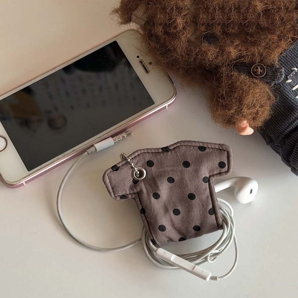 Cable Winder Keychain - Clothing Shaped Cable Organizer Earphone Storage