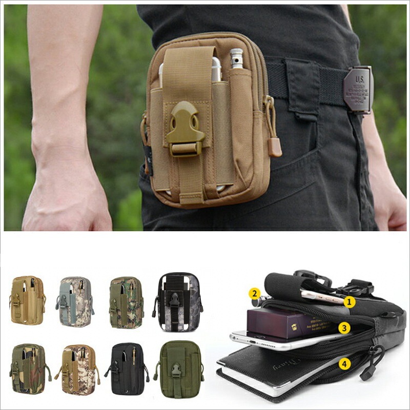 Edc Carry Kit - Small Molle Pouch Waist Pack Bag