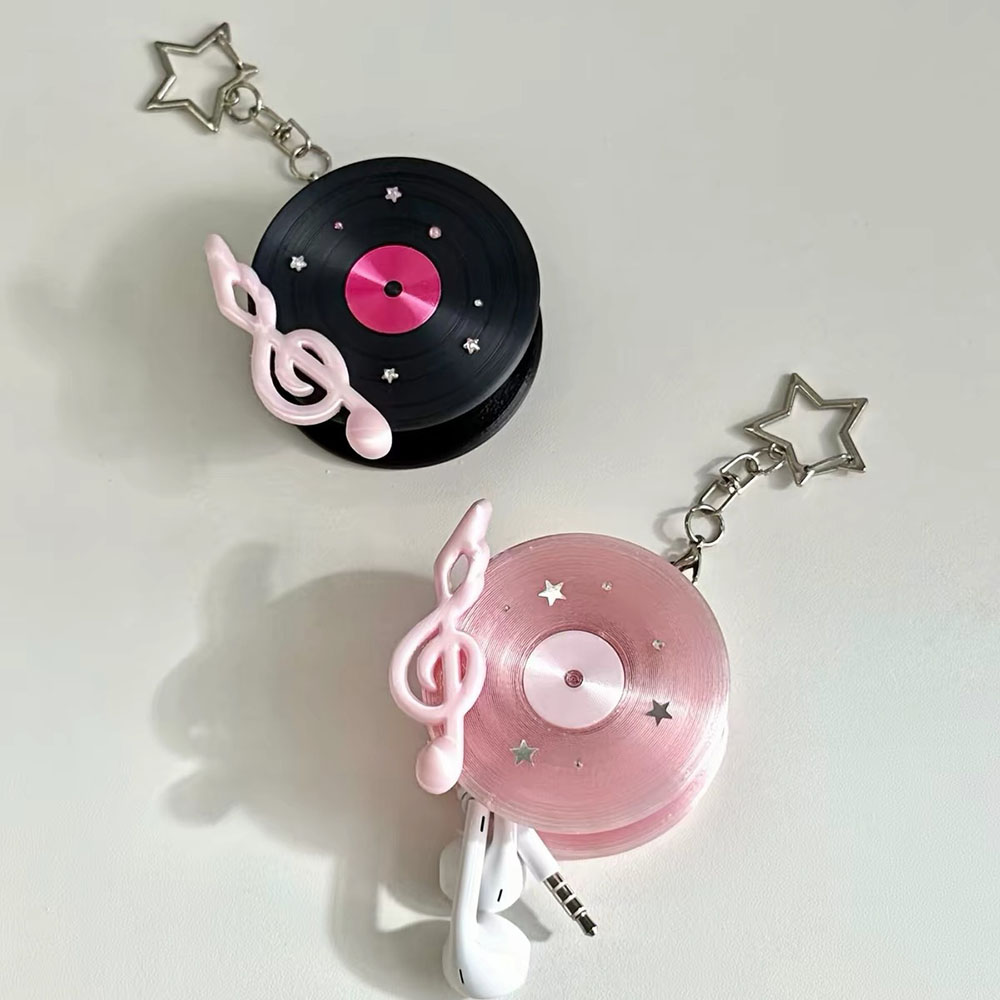 Kawaii Vinyl Record Cable Wind - Cable Winder Keychain recension och pris
