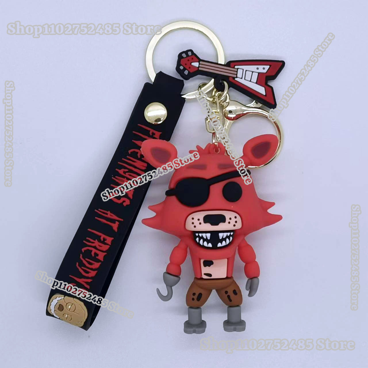 5pcs Cartoon Anime FNAF Figure - Carabiner Keychain recension och pris