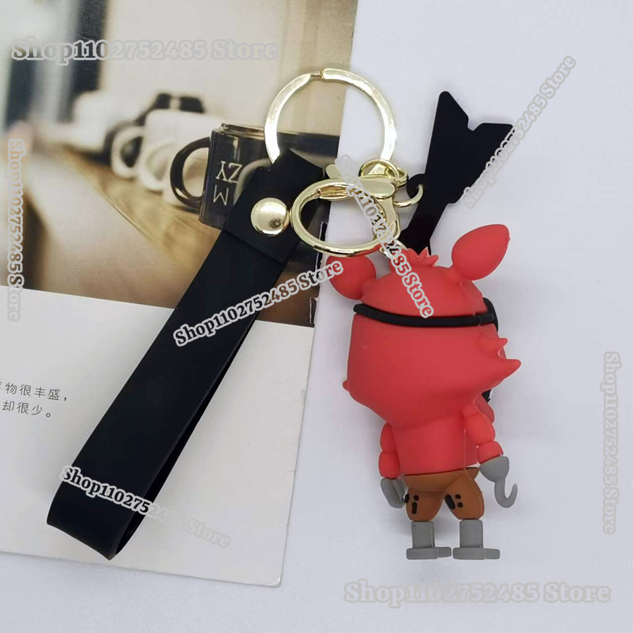 5pcs Cartoon Anime FNAF Figure - Carabiner Keychain recension och pris