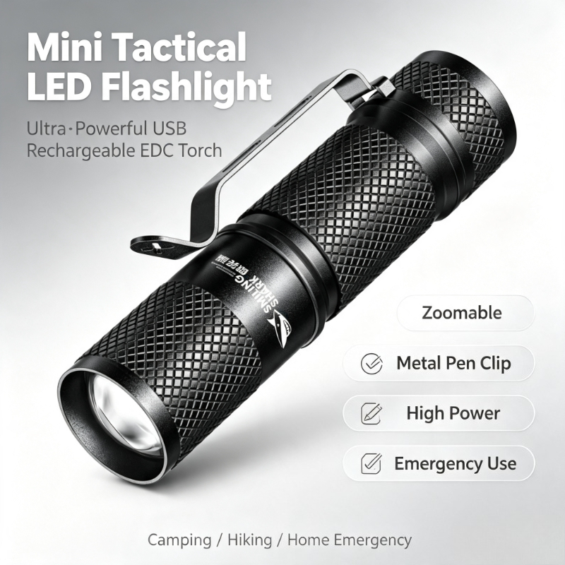 SMILING SHARK Ultra‑Powerful M - Edc Carry Flashlight recension och pris