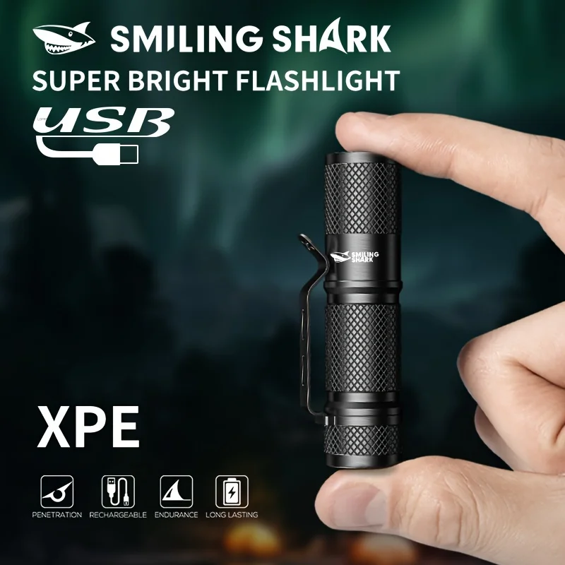 SMILING SHARK Ultra‑Powerful M - Edc Carry Flashlight recension och pris