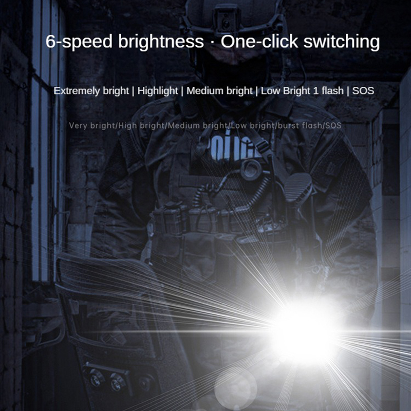 Type-C USB Rechargeable 21700  - Edc Carry Flashlight recension och pris