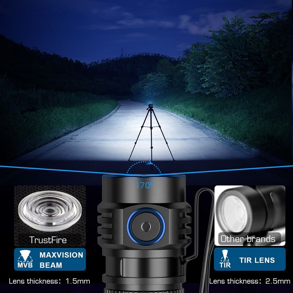 Trustfire MC1 Usb Rechargeable - Edc Carry Flashlight recension och pris
