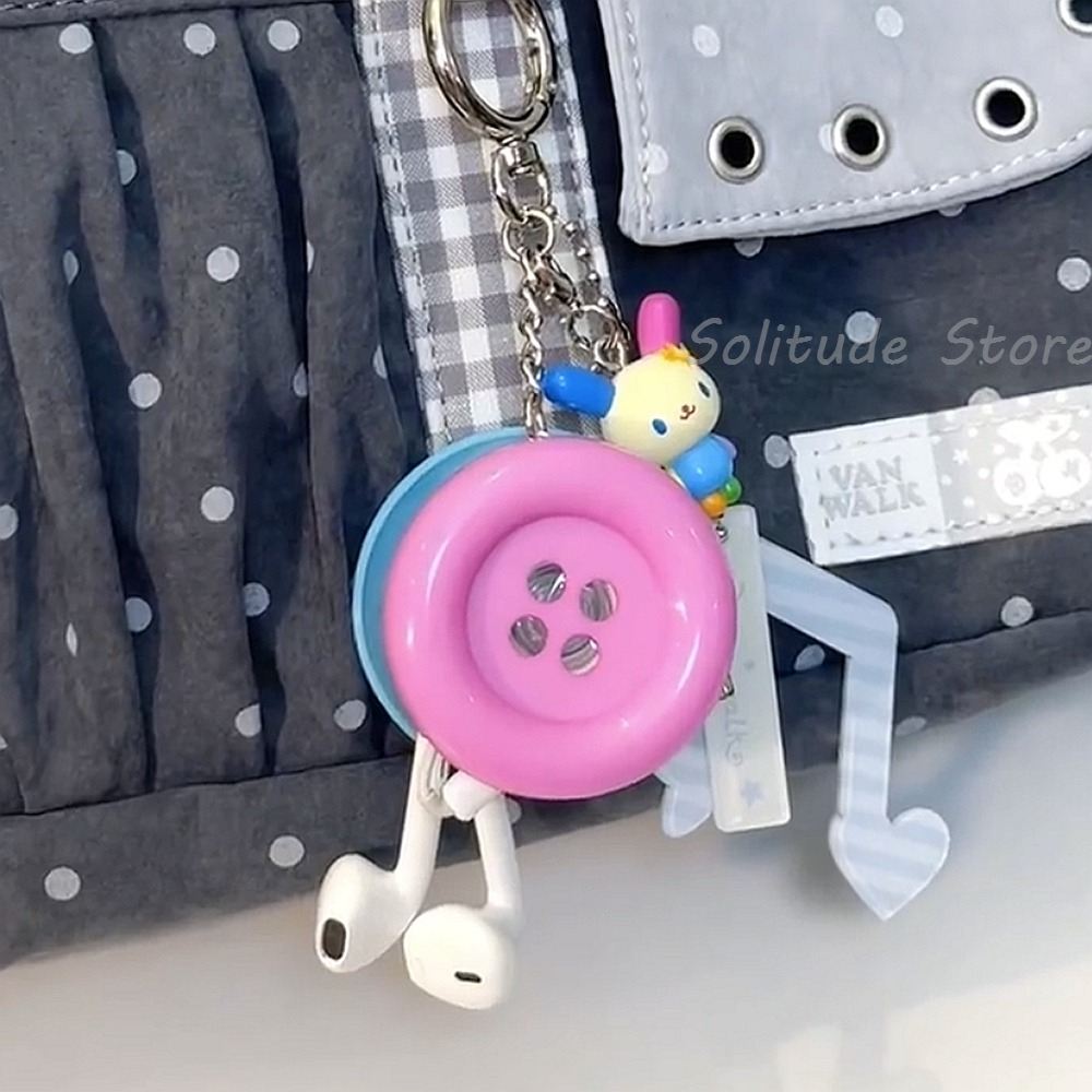 Vintage Y2K Extra Large Button - Cable Winder Keychain recension och pris