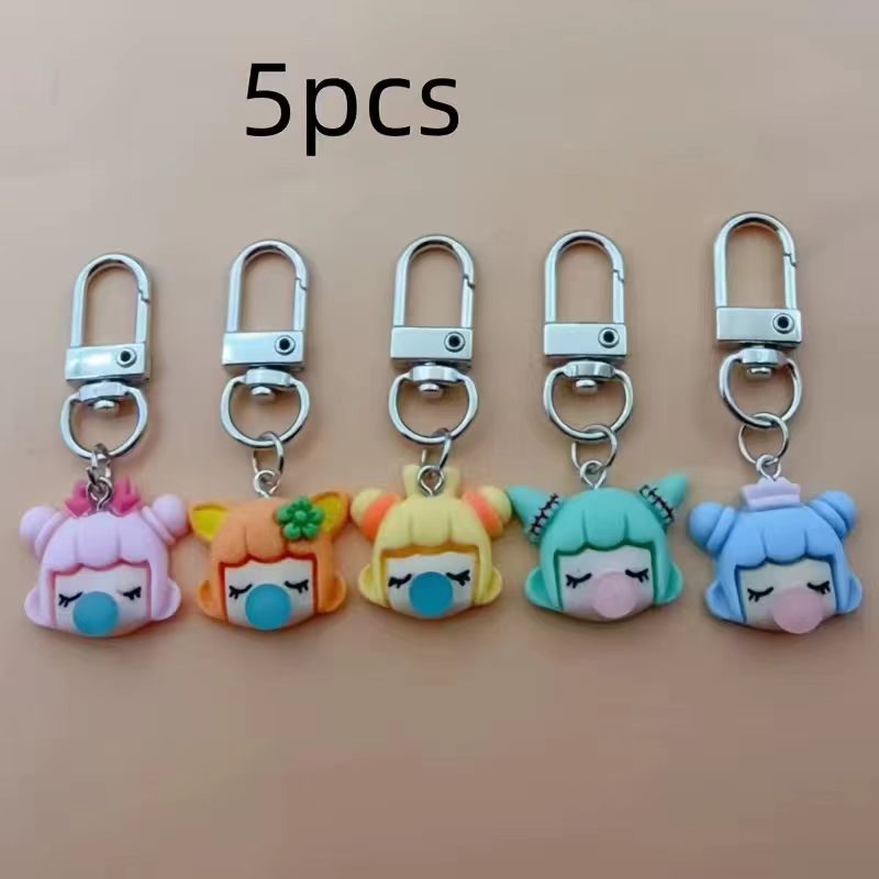 5pcs resin girl keychain, suit - Carabiner Keychain recension och pris