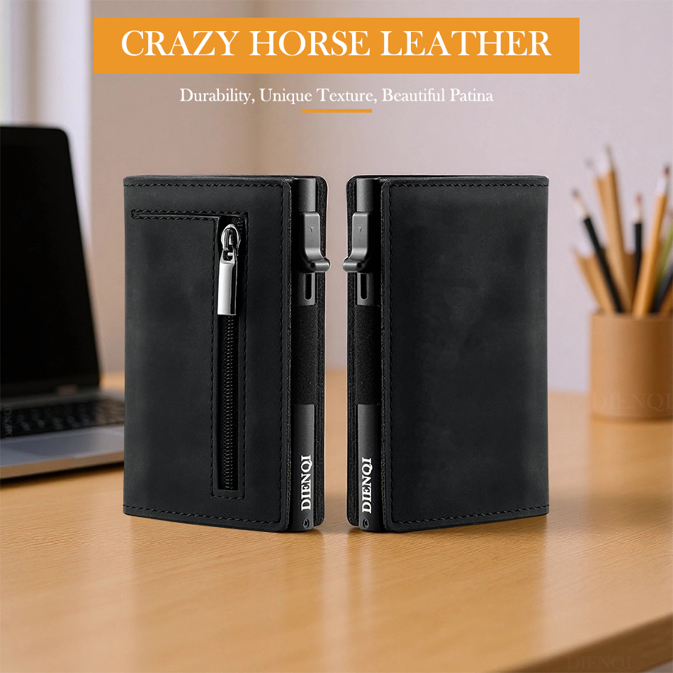 Cowhide Credit Card Holder Gen - Money Clip Magnetic recension och pris